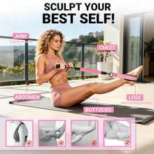 Load image into Gallery viewer, VERDURELLE Resistance Bands with Handles and Foot Pedals, 3-Tube Adjustable Resistance Bands (20/30/40 lbs)
