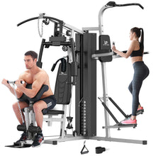 Load image into Gallery viewer, ULTRA FUEGO Multifunctional Home Gym Equipment Workout Station  (1186L Black Home Gym Station with Power Tower)
