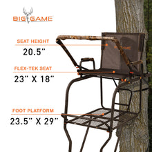 Load image into Gallery viewer, Big Game 1-Person Ladder Tree Stand for Hunting Deer, 18.5' Tall, 2-Pack
