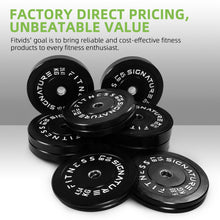 Load image into Gallery viewer, Fitvids Barbell 2-Inch Olympic Bumper Weight Plates Set – 10 lbs – Colored
