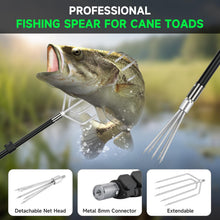 Load image into Gallery viewer, SANLIKE 8ft Fishing Harpoon Spear Gaff Gig, Frog Flounder Fork Hook, Grey
