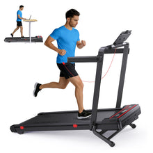 Load image into Gallery viewer, Foldable Walking Pad with 0-15% Auto Incline and Handle Bar - Black Red
