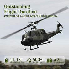 Load image into Gallery viewer, Helicopter - Huey Collectable Remote Control Helicopter with Auto-Hover for Adults, Beginners, 1/27 Scale, 2 Batteries
