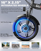 Load image into Gallery viewer, Electric Bike for Adults, 750W/1000W Peak Motor with Max 45/60Miles PAS Range &amp; 28/32MPH EBike, 16&quot; Folding Electric Bicycles
