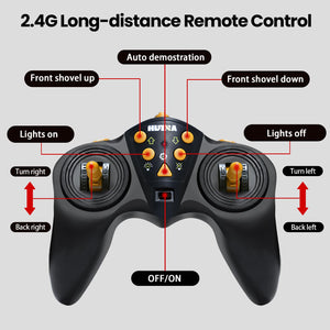 RC Bulldozer RC Vehicles Construction, Remote Control Bulldozer Kids Toys, 2.4G Radio Wireless 4WD Rear-Mounted