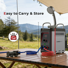 Load image into Gallery viewer, CAMPLUX Nano 3 Portable Propane Water Heater, Outdoor Camping Shower with Pump Kit, 2‑D Battery Powered, Lightweight &amp; Portable, Built-in Safety for Hiking, RV, Overlanding
