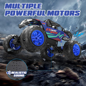 Large 1:8 Scale Upgraded RC Cars Remote Control Car for Adults Boys, Off Road Monster Truck with Realistic Sound, 2.4Ghz 4WD