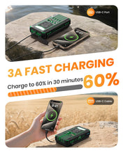 Load image into Gallery viewer, Solar Power Bank 48000mAh Built in 4 Cables, Flashlight, Travel Essential
