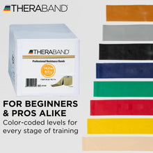 Load image into Gallery viewer, THERABAND Resistance Band, Gold, Max, 50-Yard Roll, Elastic Band for Strength Training, Stretching, Yoga, Pilates, Physical Therapy, Portable &amp; Cut-to-Length, Color-Coded Levels
