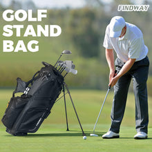 Load image into Gallery viewer, Findway 14 Way Golf Stand Bag, Lightweight Golf Bag with Stand for Men Women, Golf Club Carry Bag with Dual Strap, Full Length Dividers, Multiple Pockets, Golf Ball Holder, Rain Cover Hood
