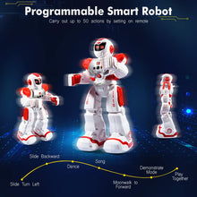 Load image into Gallery viewer, RC Smart Robot Toys for Kids, Intelligent Programmable Robot with Infrared Controller, Gesture Sensing, Singing, Dancing (Red)
