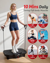 Load image into Gallery viewer, Zoomsnail Vibration Plate Exercise Machine, 8000 Vibrations/min Adjustable Fitness Platform, 400 Lbs Capacity Whole Body Workout Extra Large Size Platform with Bluetooth for Weight Loss, Women &amp; Men
