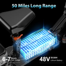 Load image into Gallery viewer, Electric Scooter Adults, 1600 W Motor Up to 50 Miles Range &amp; 35 MPH Top Speed, 11&quot; Off Road Tire Folding E-Scooter
