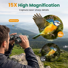 Load image into Gallery viewer, Aurosports 15x56 Binoculars for Adults High Powered for Bird Watching Green
