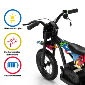 24V Electric Dirt Bike for Kids Ride on Motorcycle Toddler Dirt-bike Battery Powered Vehicles Off-Road Motorbike Motocross