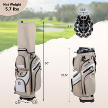 Load image into Gallery viewer, Tangkula Golf Cart Bag with 14-Way Full Length Dividers (Khaki)
