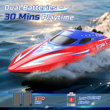 Load image into Gallery viewer, Full Proportional Remote Control Boat for Kids &amp; Adults, 20MPH+ High-Speed Waterproof RC Boat, 2 Battery(30 Mins), 2.4GHz
