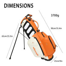 Load image into Gallery viewer, Waterproof PU Leather Golf Stand Bag, 6 or 14 Way Top Dividers,Golf Bag (Orange -14Way)
