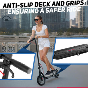 Electric Scooter, 430W Peak Motor, 19MPH & Up to 17-Mile Range, 10" Shock-Absorbing Tires | Portable Folding Commuting Electric Scooter