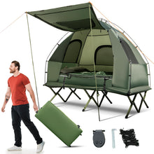 Load image into Gallery viewer, Tangkula 5-in-1 Elevated Camping Tent Cot w/Awning &amp; Carrying Bag(2 Person)
