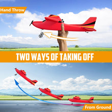 Load image into Gallery viewer, 2 Channel RC Airplane, Ready to Fly, 2.4GHz Remote Control Plane, Easy to Fly Glider for Kids &amp; Beginners (Blue)
