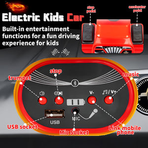 Electric Go Kart for Kids, 6V and 12V Drift Cart with 380W Powerful Motors, Ride-On Toy with Music, Lights for Boys and Girls,Red,12v