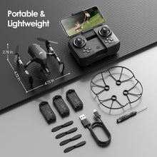 Load image into Gallery viewer, Mini Drone for Beginners Adults Small RC Drone HD FPV Quadcopter with Optical Flow Positioning, 3 Batteries, 3D Flip, One Key Start
