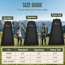 Load image into Gallery viewer, WolfWise Pop Up Shower Tent for Camping Essentials, Compact &amp; Lightweight
