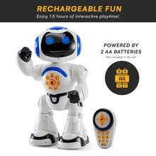 Load image into Gallery viewer, Programmable LED RC Robot Toys - Interactive 12-inch Tall Dancing and Talking Robot for Kids
