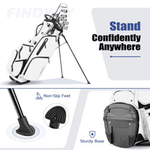 Load image into Gallery viewer, Findway 14 Way Golf Stand Bag [Upgrated Generous Space] Lightweight Golf Bag with Stand, Durable Golf Club Bag with Padded Dual Strap &amp; Rain Cover for Men and Women
