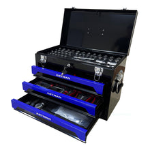 Load image into Gallery viewer, ASKVDL 439PCS Tool Set with 20 Inch Portable 3 Drawer Steel Toolbox Black Blue
