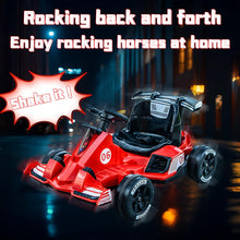 Load image into Gallery viewer, 12V Electric Go Kart for Kids, Electric Pedal Kart with Remote Control, Music, Lights, Accelerator and Brake (White)
