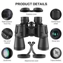 Load image into Gallery viewer, RONHAN 20×50 Binoculars for Adults High Powered with Carrying Case &amp; Strap
