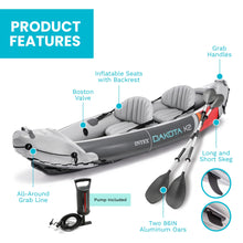 Load image into Gallery viewer, INTEX Dakota K2 Inflatable Kayak 2-Person Portable Set with Paddles &amp; Pump
