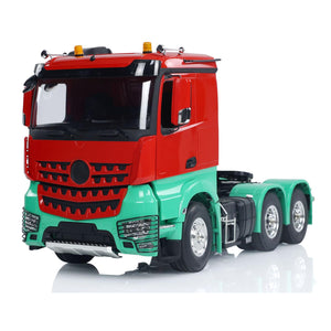 1/14 6x4 RC Tractor Truck Painted Assembled Remote Control Car Model Light Sound Construction Vehicles