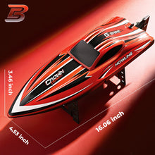 Load image into Gallery viewer, RC Boat, 16 inch Big Brushless Remote Control Boat for Adults and Kids, 55 KPH Large Fast RC Speed Boats with 2000mAh Battery, Red
