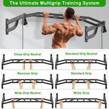 Load image into Gallery viewer, SELEWARE 48" Wall Mount Pull Up Bar with Cable Pulley System - Black

