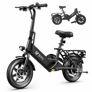Electric Bike for Adults Teens, Folding Electric Bicycle, Commuter City E-Bike with 350W Motor and 36V 7.5Ah Battery,3 Levels Assist
