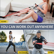 Load image into Gallery viewer, WHATAFIT Resistance Bands, Exercise Bands，Resistance Bands for Working Out, Work Out Bands with Handles for Men and Women Fitness, Strength Training Home Gym Equipment
