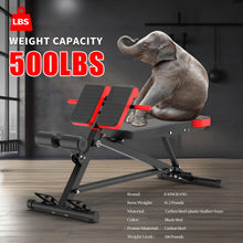 Load image into Gallery viewer, K KiNGKANG Adjustable Weight Bench,Roman Chair Load 500 LBS Workout Bench for Home Gym Workout Fitness Equipment Adjusts to Decline or Flat Bench
