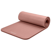 Load image into Gallery viewer, Retrospec Solana Yoga Mat 1" Thick w/Nylon Strap for Men &amp; Women - Non Slip Exercise Mat for Home Yoga, Pilates, Stretching, Floor &amp; Fitness Workouts - Rose
