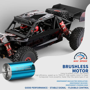 V2 Brushless RC Cars, 1:12 Scale Remote Control Car, 4WD 75KM/H High Speed Racing Car for Adults, 2.4GHz All Terrain