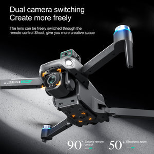 GPS Drone with 8K UHD EIS Camera for Adults, 5G WiFi FPV RC Quadcopter with Brushless Motors, Optical Flow Positioning (Black)