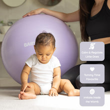 Load image into Gallery viewer, BABYGO Birthing Ball - Pregnancy Yoga Labor &amp; Exercise Ball &amp; Book Set Trimester Targeting-(Lavender, 65cm)
