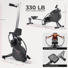 Load image into Gallery viewer, Sunny Health &amp; Fitness Magnetic Rowing Machine
