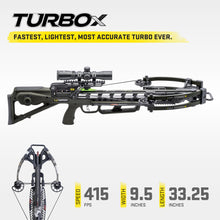 Load image into Gallery viewer, TenPoint Turbo X Crossbow, Moss Green - 415 FPS - Equipped with 100-Yard RangeMaster Scope, ACUslide Cocking &amp; De-Cocking System + S2 Trigger
