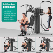 Load image into Gallery viewer, ULTRA FUEGO Multifunctional Home Gym Equipment Workout Station  (1186L Black Home Gym Station with Power Tower)
