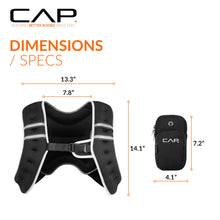 Load image into Gallery viewer, CAP Weighted Vest for Women &amp; Men 8lb – Reflective Fitness Vest for Walking, Running, Cardio, Rucking, &amp; Strength Training, Rose

