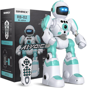 Kids Robot Toys, Remote Control Robot, Programmable Robot with Recorded Voice Music Dance Gesture Control