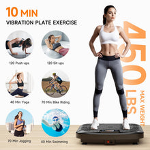 Load image into Gallery viewer, Taevno Vibration Plate Exercise Machine 450 Lbs Capacity, 199 Speeds Workout Vibrating Plate for Lymphatic Drainage Weight Loss, Full Body Shake Platform Machines for Women Men (Soft Black)

